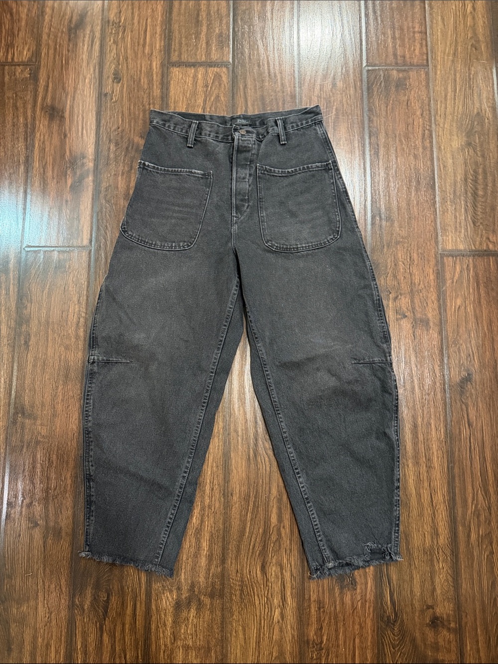 Polo by Ralph Lauren Women's Relaxed Black Barrel Jeans